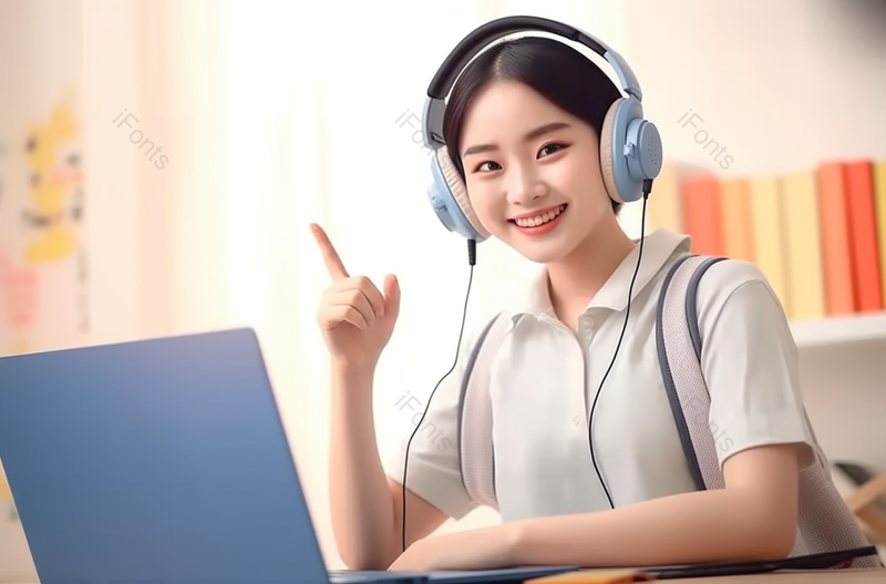 年轻漂亮的青年女人在线直播教育摄影图,高清,摄影图,摄影图片,图片大全,摄影图免费下载